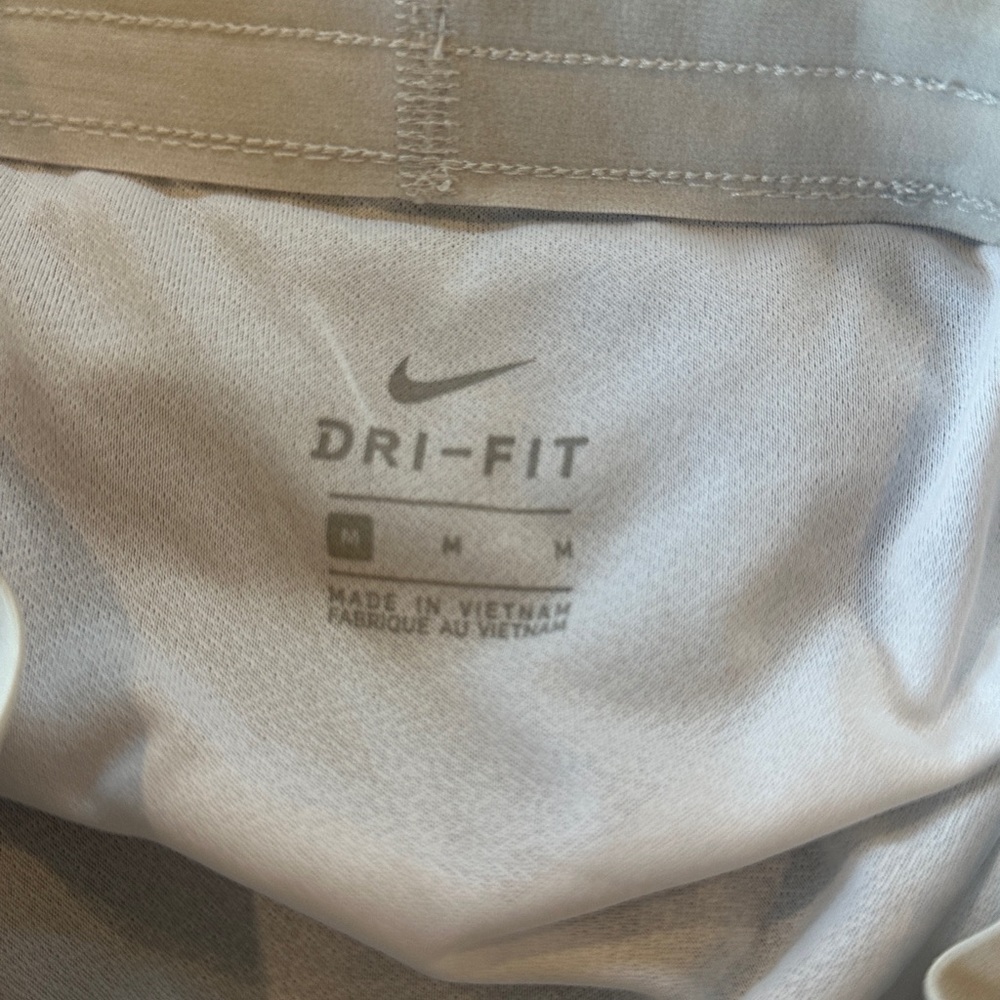 Nike White Women's Running Shorts with Grey Swoosh - Picture 2 of 6